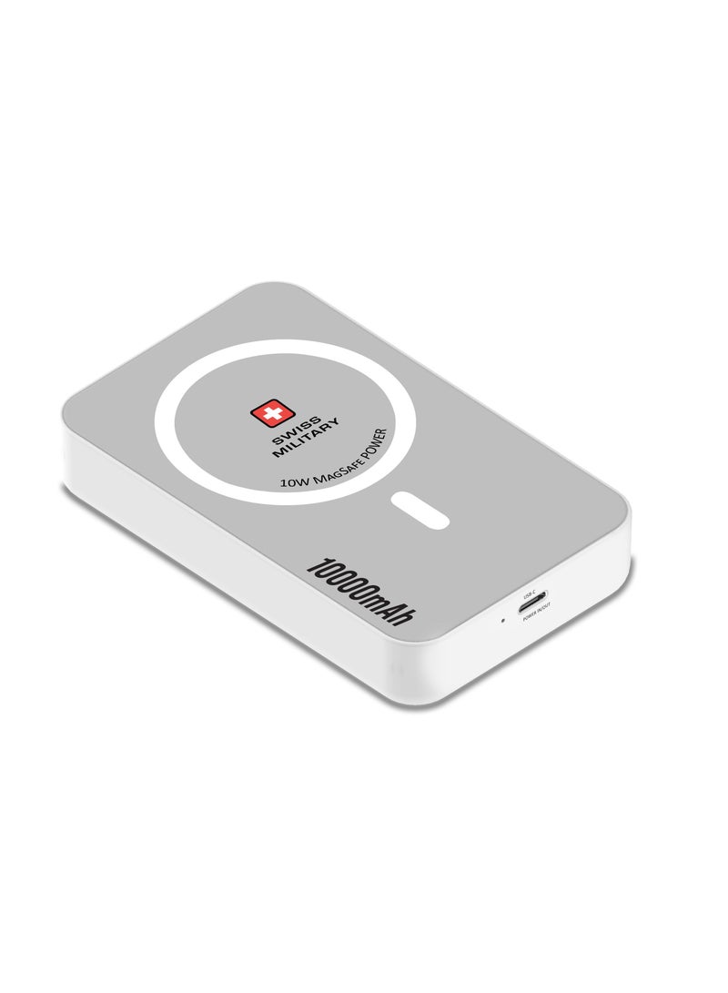 SWISS MILITARY MagSafe PD Power Bank with USB-C Port-10,000mAh Wireless Power Bank compatible with iPhone 14-14 Plus-14 Pro-14 Pro Max-iPhone 13-12 and Other Type C Products - Image 1