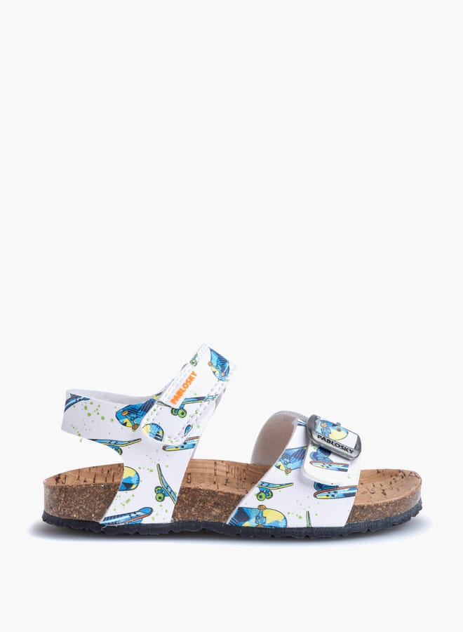 Pablosky Boys' Skater Print Sandals with Hook and Loop Closure  - Image 2