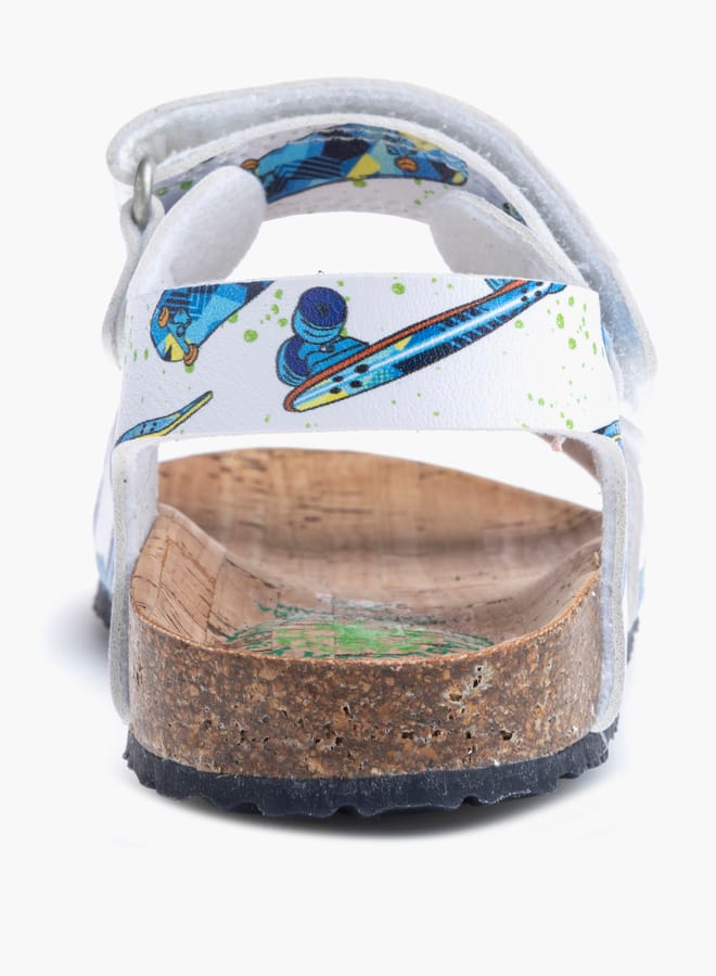 Pablosky Boys' Skater Print Sandals with Hook and Loop Closure  - Image 3