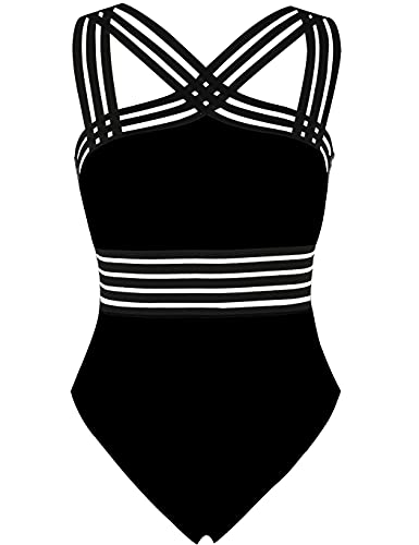 Hilor Swimsuit for Women Best Tummy Control Swimwear Slimming One Piece Bathing Suits Black S/US4-6 - Image 3