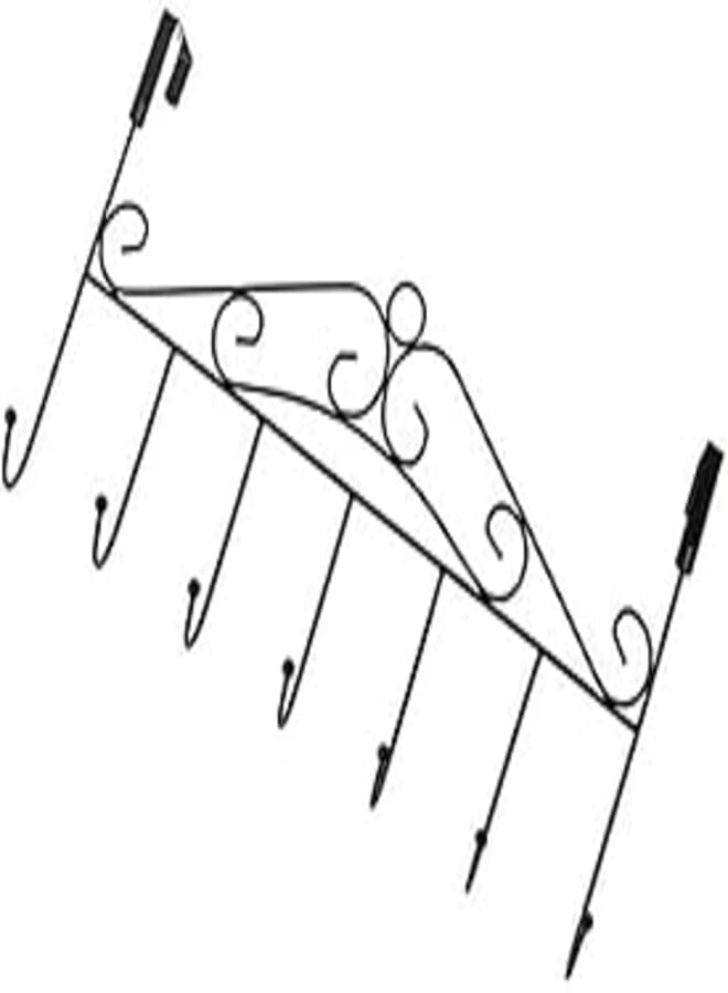 KH 7 Hooks Clothing Coat Towel Hanger Rack Holder Shelf Over Door hanger for Home or Bathroom Use Kitchen Over The Door Coat hook Rack (2 PACK)