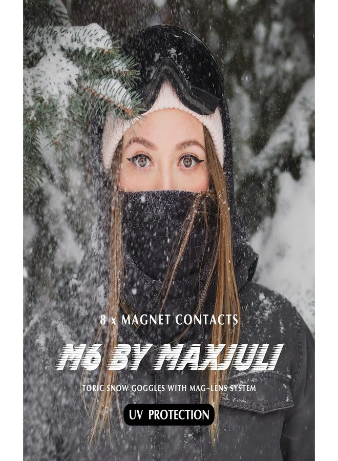 MAXJULI Ski Goggles Men Women,OTG Snow Goggles with Magnetic Interchangeable Anti-Fog HD Lens UV Protection (White Frame/Clear Lens) - Image 2