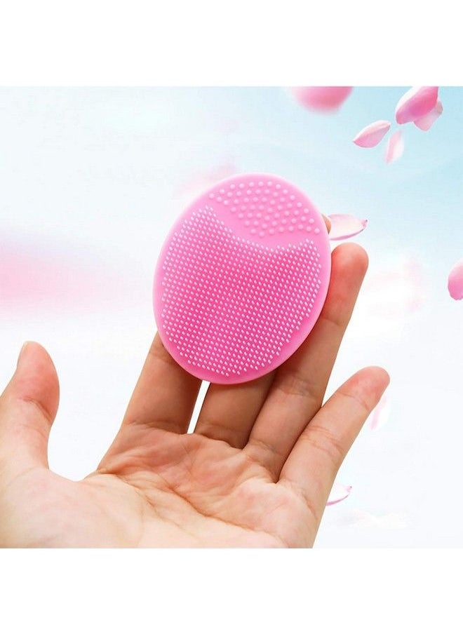 Brushman - Facial Cleansing Brushsoft Silicone Face Scrubberfacial Exfoliation Scrub For Massage Pore Cleansing Blackhead Removing Deep Scrubbing For All Kinds Of Skins (2Edpink+Purple) - Image 1