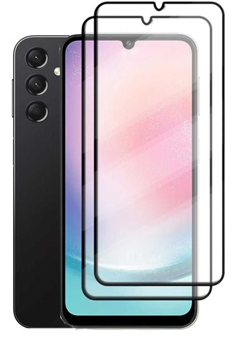 Reacon 2 Pack Samsung Galaxy A25 Tempered Glass Screen Protector full Glue Edge to Edge Screen Glass Anti-shatter 9H Hardness Scratch Proof Compatible for Galaxy A25 - Image 1