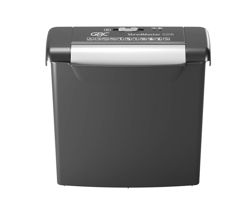 GBC شريد ماستر S206 ماكينة تمزيق ورق بقص مستقيم للاستخدام الشخصي/المكتبي بسعة 7 ورقات وسلة سعة 9 لتر للوثائق الداخلية؛ قطع شريطي 6 مم؛ ضمان لمدة سنتين - Image 2