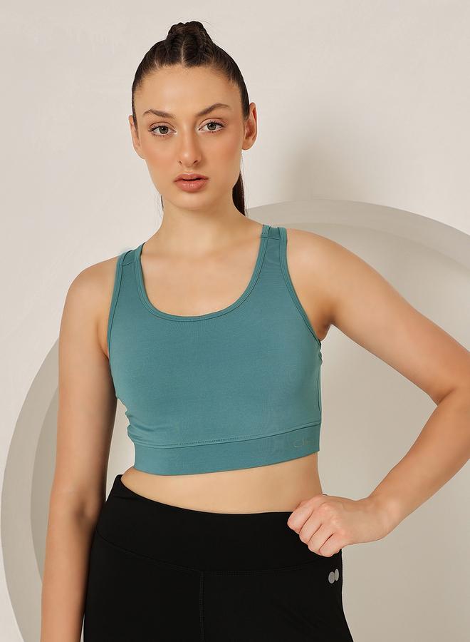 Clovia Medium Impact Padded Sports Bra with Racerback - Image 2