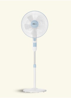 Electro General Stand Fan with Remote Control, 3 Speed Settings, Adjustable Height (1.2m to 1.3m), 7.5-Hour Timer, Full Copper Motor for Efficient Cooling – Model FST-WB26, 16” (40cm), Stylish White Color  - Image 2