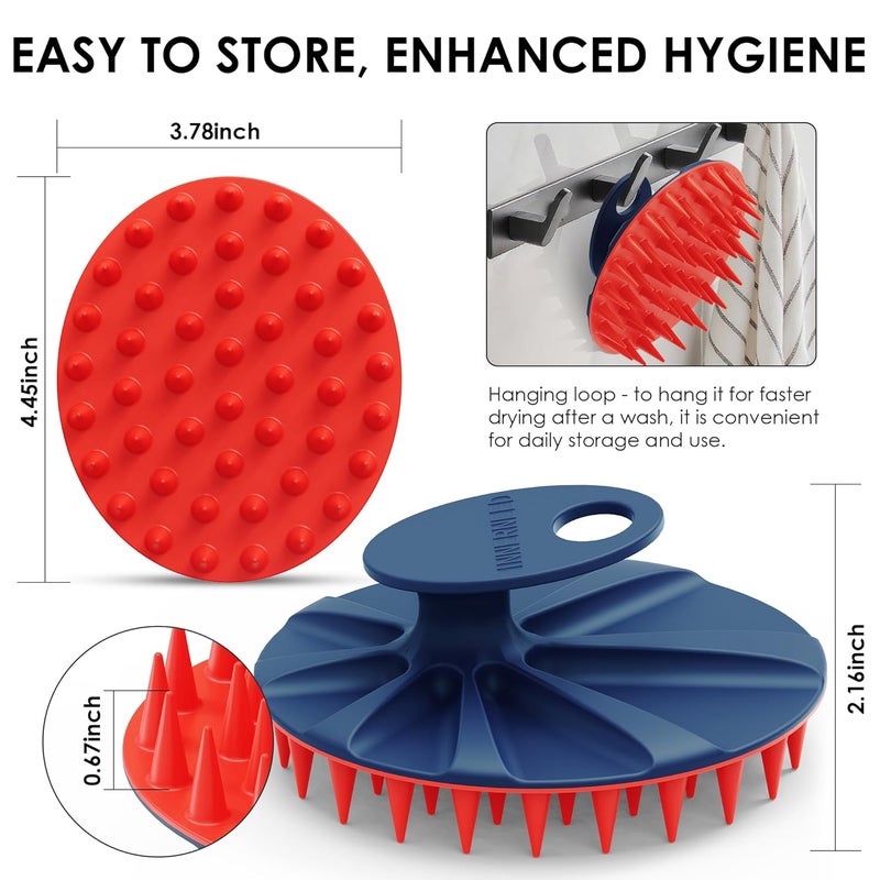 Innerneed Magnetic Silicone Scalp Scrubber for Hair Washing – Soft Thick Bristles, Palm-Sized Shampoo Brush for Wet or Dry Scalp Massage, Improves Circulation & Scalp Health - Image 3