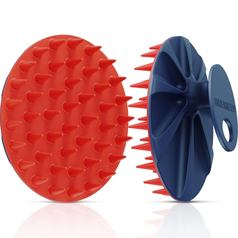 Innerneed Magnetic Silicone Scalp Scrubber for Hair Washing – Soft Thick Bristles, Palm-Sized Shampoo Brush for Wet or Dry Scalp Massage, Improves Circulation & Scalp Health - Image 1