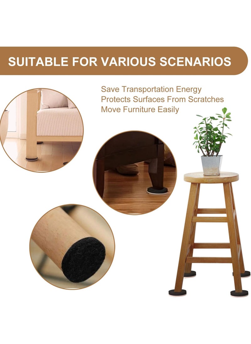 Tefola 16 Pcs SelfAdhesive Furniture Bed Risers Felt Furniture Pads 12 Inch Round Bed Risers Table Leg Risers Sofa Risers Protect Carpet  Floors from Scratches Black16 PCS  - Image 4