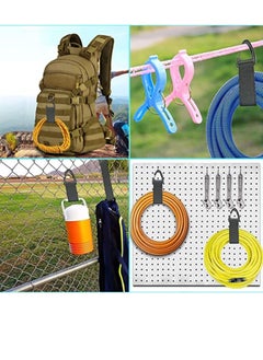 SYOSI Extension Cord Holder Organizer, 16 inch Hook and Loop Heavy Duty Storage Straps with Triangle Clips, Extension Cord Hanger for Garage Organization and Storage Cord Wrap Keeper 4 Pcs (Black)  - Image 5