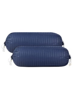 Kuber Industries Kuber Industries Linning Design Cotton Bolster Cover|Ideal Size 16 x 32 Inch|Pack of 2 (Blue)-44KM0159  - Image 1