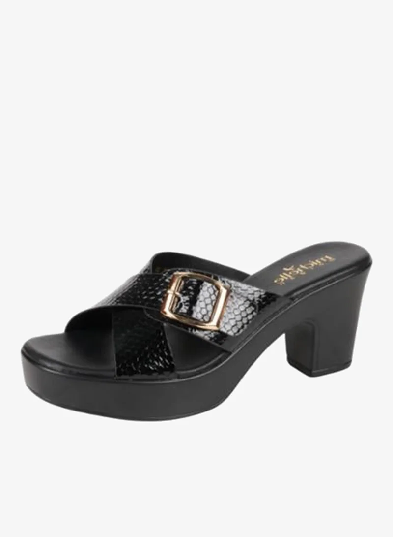Michelle Morgan 092-2885 Michelle Morgan Ladies Block Heel Sandals 114RJ858 Black