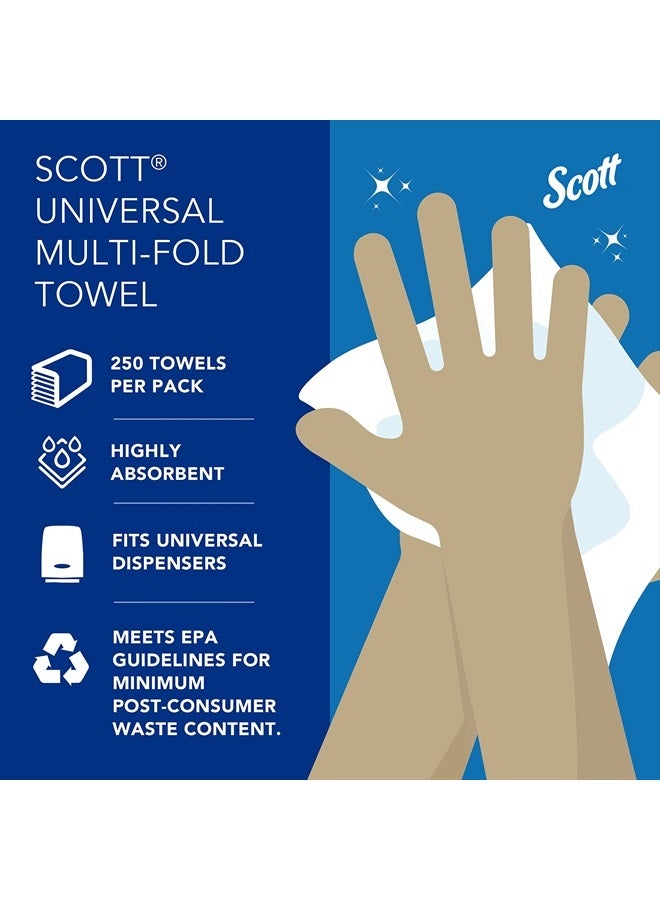 Scott ® Multifold Paper Towels (01804), with Absorbency Pockets™, 9.2" x 9.4" sheets, White, (250 Sheets/Pack, 16 Packs/Case, 4,000 Sheets/Case) - Image 5