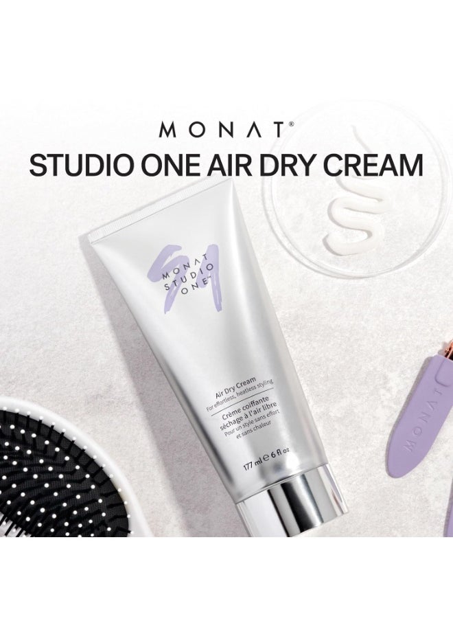 monat MONAT STUDIO ONE™ Air Dry Cream - Soft, Hair Styling Cream for touchable hold and Humidity Protection. Hair Frizz Control for All-Hair Types and no heat needed - Net Wt. 177 ml / 6 fl. oz.  - Image 4
