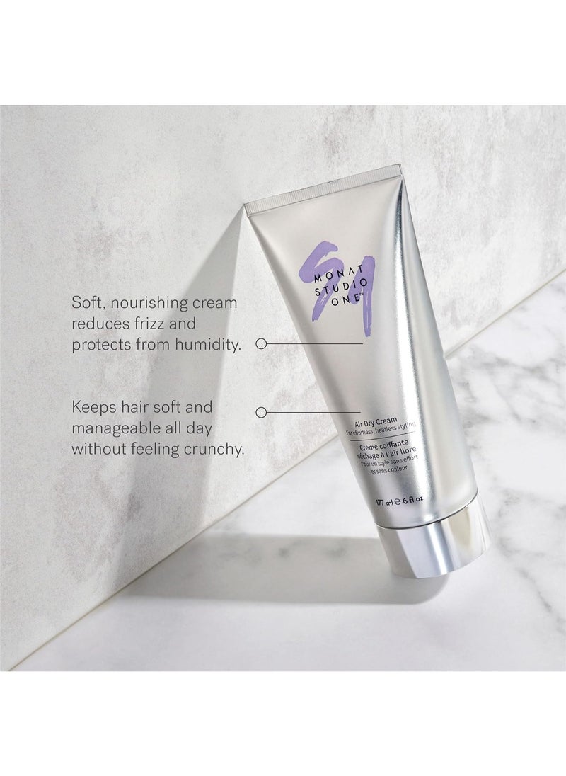 monat MONAT STUDIO ONE™ Air Dry Cream - Soft, Hair Styling Cream for touchable hold and Humidity Protection. Hair Frizz Control for All-Hair Types and no heat needed - Net Wt. 177 ml / 6 fl. oz.  - Image 3