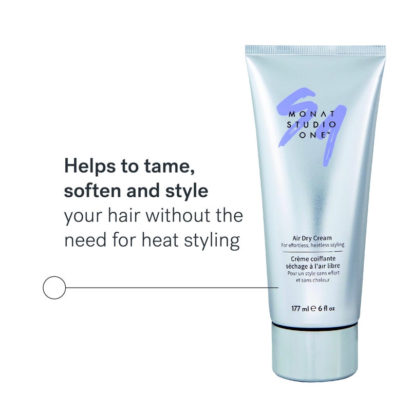 monat MONAT STUDIO ONE™ Air Dry Cream - Soft, Hair Styling Cream for touchable hold and Humidity Protection. Hair Frizz Control for All-Hair Types and no heat needed - Net Wt. 177 ml / 6 fl. oz.  - Image 2