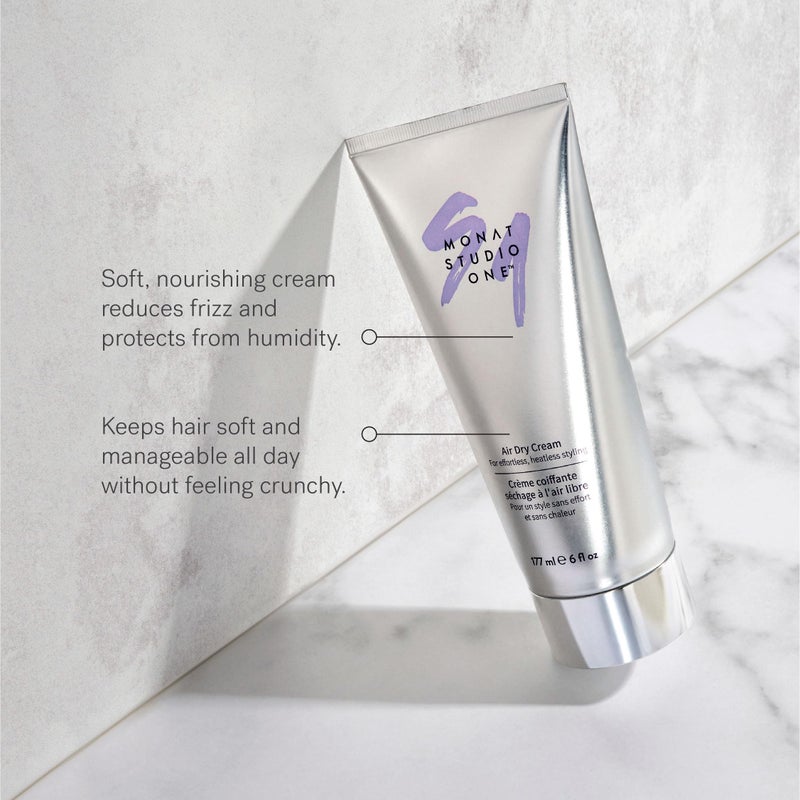 monat MONAT STUDIO ONE™ Air Dry Cream - Soft, Hair Styling Cream for touchable hold and Humidity Protection. Hair Frizz Control for All-Hair Types and no heat needed - Net Wt. 177 ml / 6 fl. oz.  - Image 4