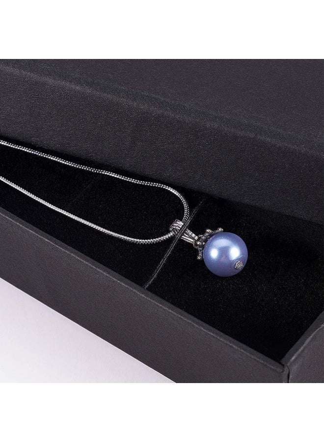 ECVV 12Pcs Necklace Cardboard Jewellery Box|7x1.7x1.3"|Kraft Paper Box Long Jewellery Gift Box with Sponge for Necklace Jewellery Presentation|Black| - Image 5