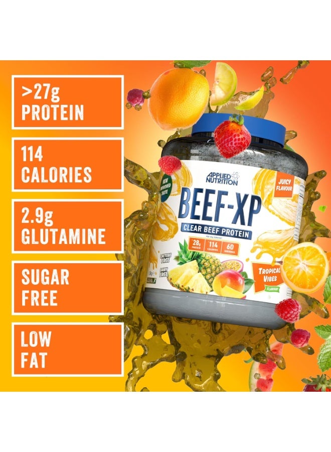 Applied Nutrition BEEF-XP Clear Beef Protein Isolate, Tropical Vibes, 60 Servings, Zero Fat & Sugar Hydrolysed Protein Formula - Image 3