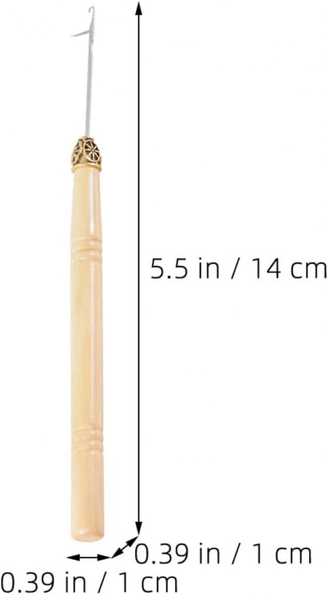 OFFIGAM 8pcs Dreadlock Crochet Hooks with Wooden Handle Hair Braid Needles for Salon and DIY Dreadlocks Maintenance Portable Hair Crochet Needle Kit - Image 2