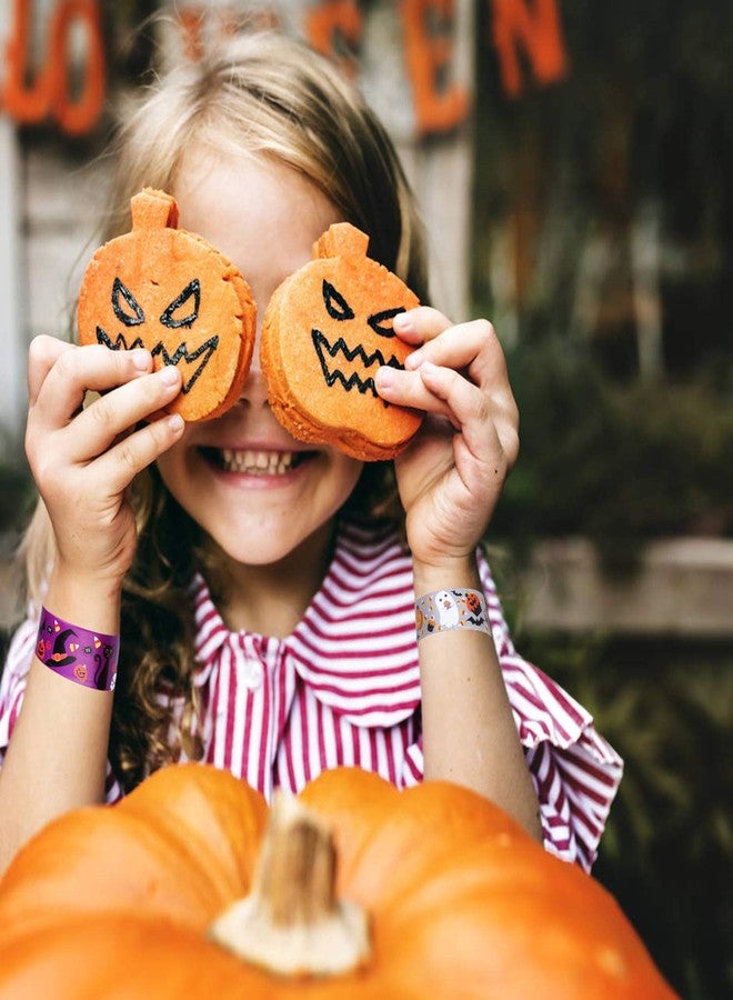 VEYLIN 48 Pieces Halloween Slap Bracelets for Kids, 12 Styles Snap Bracelets Bulk Halloween Giveways for Kids Slap Bracelets Party Favors - Image 4