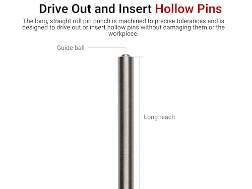 TEKTON Roll Pin Punch Set, 8-Piece (1/16-1/4 in.) | PNC93001 | Made in USA - Image 2