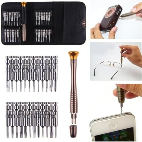 ULTRINA Multi-Function 25 in 1 Precision Screwdriver Set Repair Tool Kit Set Torque Screwdriver for Mobile Phone, for Watch, PC, Laptop, Digital Camera With Handy Leather Case - Image 1