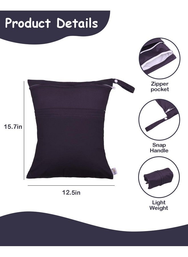 ALVABABY ALVABABY 2pcs Superior Waterproof Wet Dry Bags,Two Reusable Zippered Pocket Outdoor Wet Bags,Travel,Beach,Pool,Daycare,Soiled Baby Items,Yoga Gym Bag,Wet Bag for Swimsuit 2LWM03A-II - Image 1