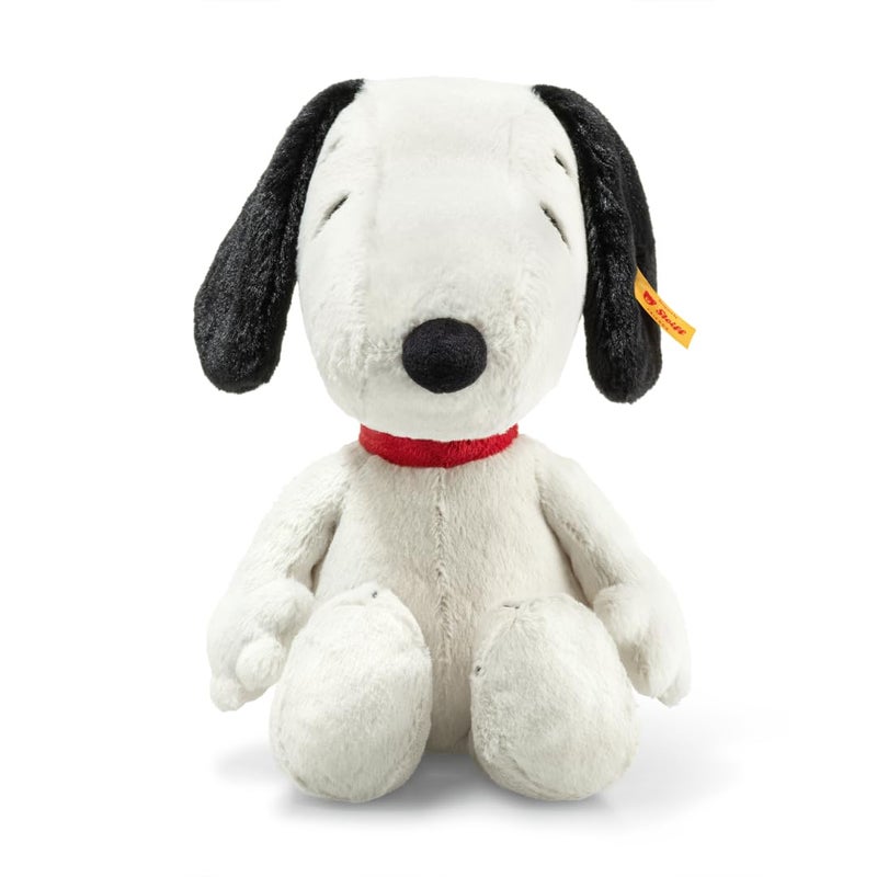 Steiff Peanuts Snoopy Plush Stuffed Animal Toy Friend, Black & White, 12" - Image 1