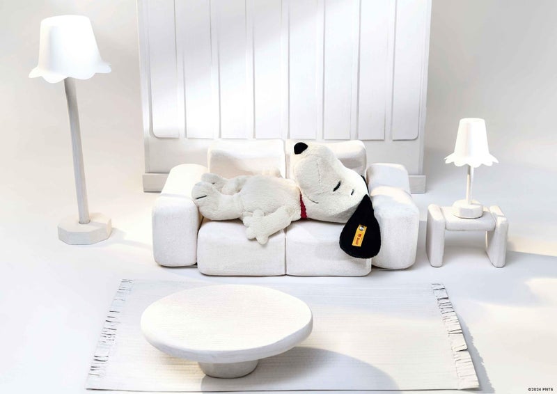 Steiff Peanuts Snoopy Plush Stuffed Animal Toy Friend, Black & White, 12" - Image 2