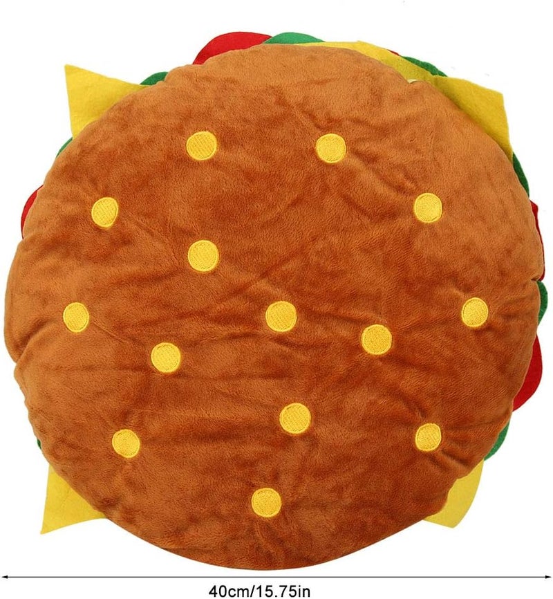 GLOGLOW Home Textile PP Cotton Throw Pillow, 40x40cm, Home Decor, Kids Toy, Office Use, Creative Design Simulation Burger Cushion, Nan - Image 5