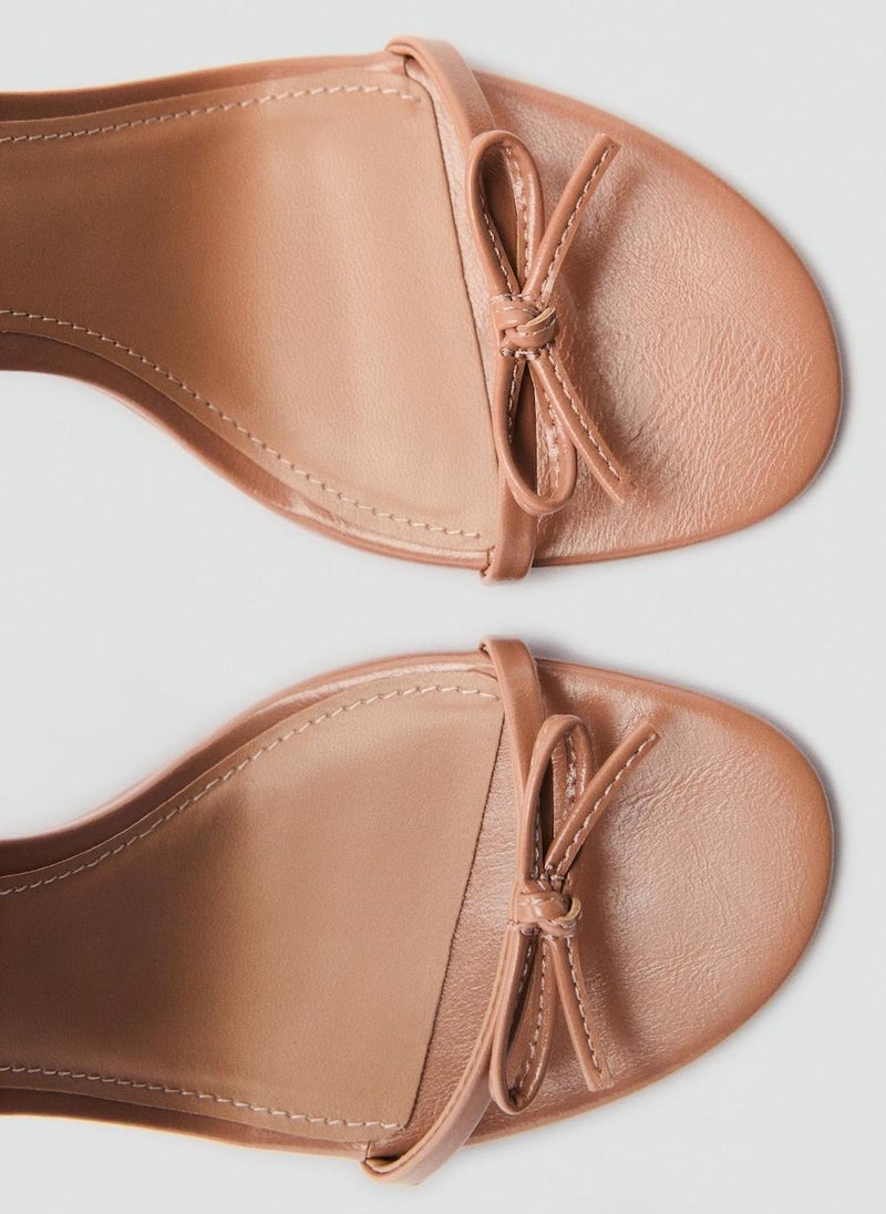 MANGO Bow Detail Strappy Heeled Sandal  - Image 4
