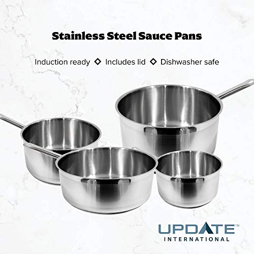 Update International SSP-2 Stainless Steel Sauce Pan with Cover, 2-Quart, silver - Image 4