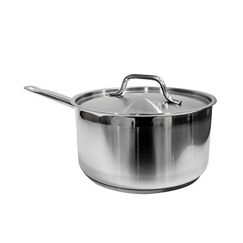 Update International SSP-2 Stainless Steel Sauce Pan with Cover, 2-Quart, silver - Image 1