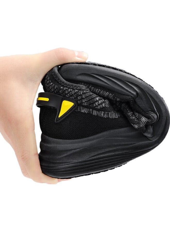 QINGYA Men'S Chef Shoes Non-Slip Waterproof Kitchen Special High-End Back Kitchen Men'S Work Shoes Black C009 40 - Image 2