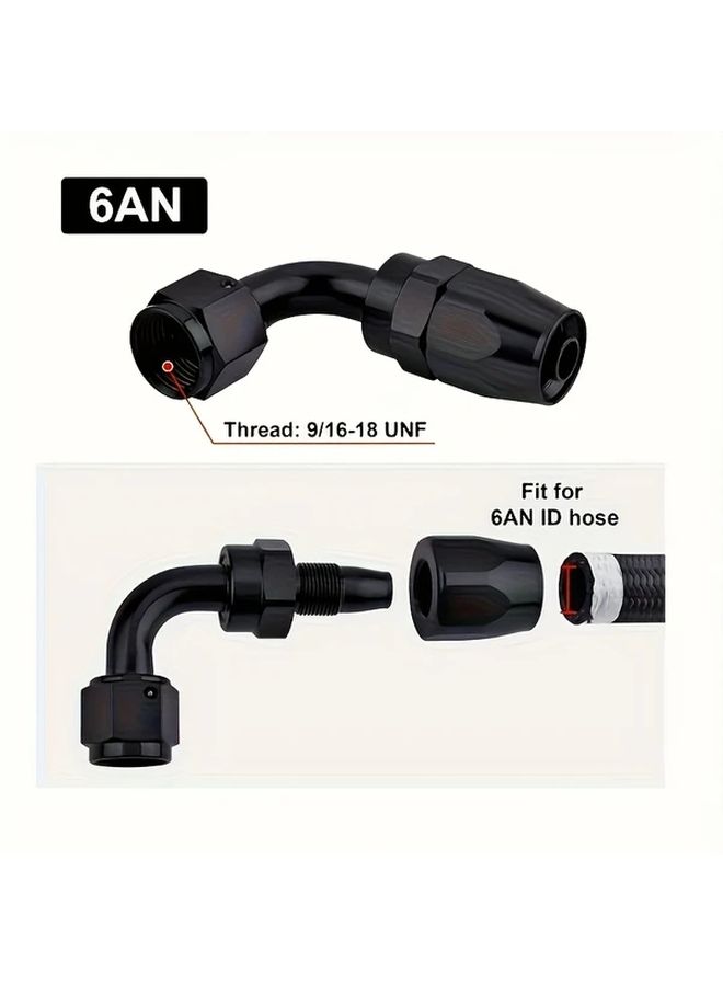 6AN 90 Degree Detachable Water Cooled And Oil Cooled Aluminum Alloy Pipe Connector - Image 4