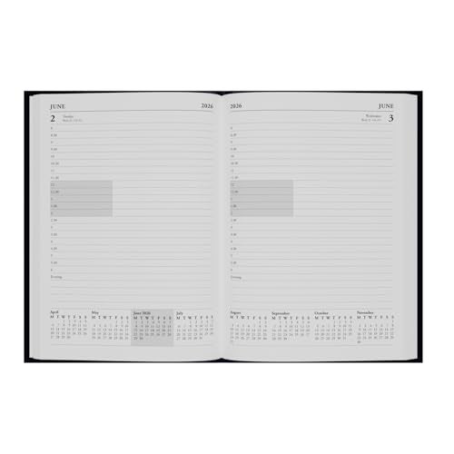 Collins - Essential - 2026 12 Month Calendar Year Planner, Day-To-Page with 1/2 Hourly Appointments Diary, A5 Hard Cover - Blue (ESSA51A.60-26) - Image 2