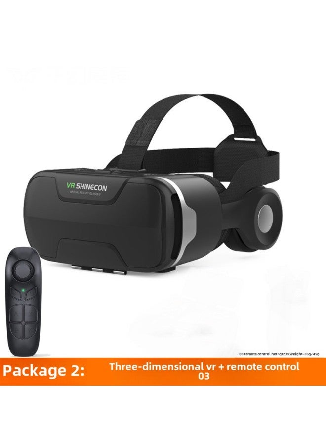 Thousand Magic Mirror 4 Generation Four VR Virtual Reality Glasses Head-mounted Game Helmet Manufacturers 3d Movie Mobile Phone-Color:Upgraded Version + Remote Control 03  - Image 1