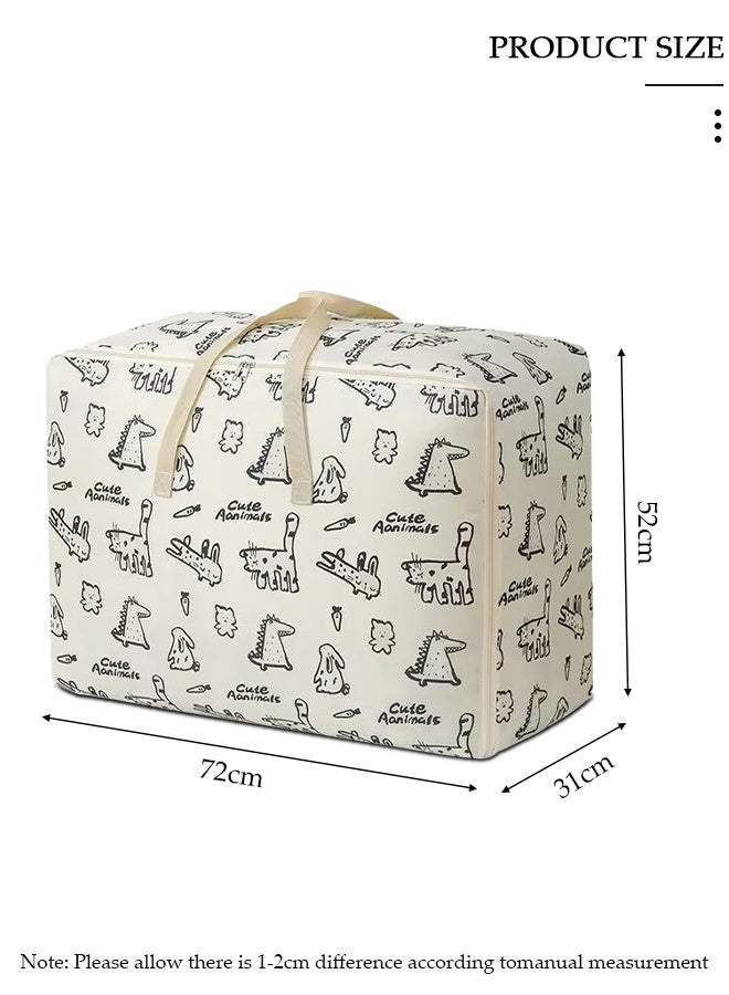 DUNISO 120L Large Moving Storage Bag , Extra Large Zipper Storage Box, Clothes, Toys, Blanket Storage Bag, Bedding, Duvet, Quilt Waterproof  Reusable Moving Tote Bag for Moving  Packing (3 Pcs) - Image 2