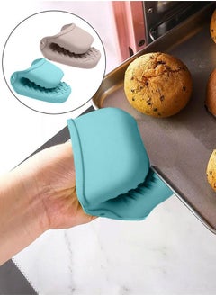 CATANES 1 Pair Mini Oven Gloves Silicone Heat Resistant Cooking Pinch Mitts Potholder For Kitchen Cooking & Baking 12x10x8 Cm Multicolour  - Image 3