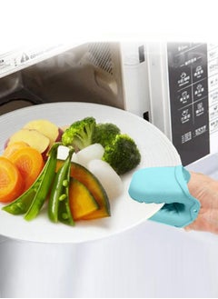 CATANES 1 Pair Mini Oven Gloves Silicone Heat Resistant Cooking Pinch Mitts Potholder For Kitchen Cooking & Baking 12x10x8 Cm Multicolour  - Image 4