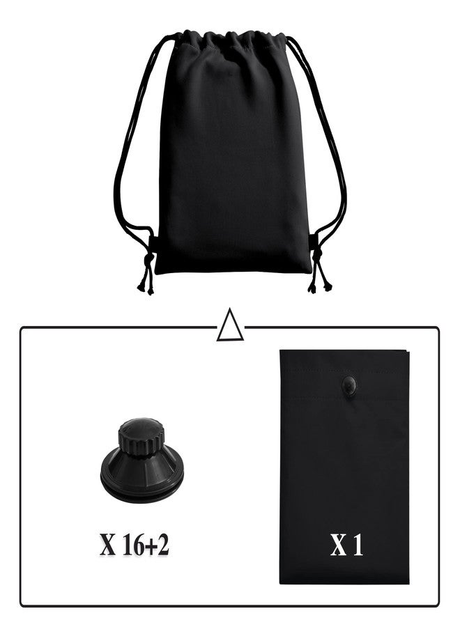 StangH 100% Blackout Portable Temporary Shades for Small Windows, Black Heat-Insulating Privacy Protetion with Suckers for Apartment/Hotel Room/Dorm/Renter/Loft, W35 x L64, 1 Piece - Image 3
