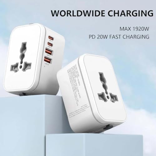 rts 8A Universal Travel Socket Universal Travel Adapter All in One | 1920W Heavy Duty Power | Travel Essentials 200+ Countries - Europe/US/UK/AU/Asia etc. | International Worldwide Socket Accessories - Image 5