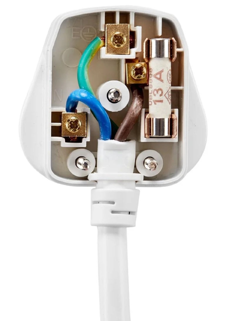 هايماكس توصيلة كهرباء ب3 مداخل مع مفتاح تشغيل و إيقاف لكل منفذ | بطول 5 أمتار بقوة 2860 واط - Image 3