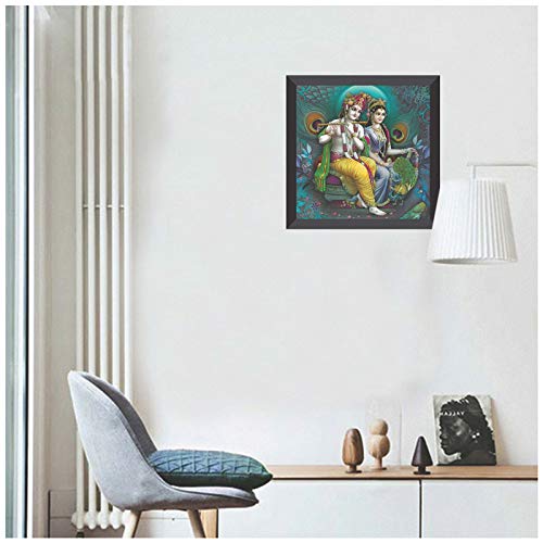 SAF UV Coated Radha Krishna Multieffect Digital Reprint Painting 12 inch X 12 inch SANF21017 - Image 2
