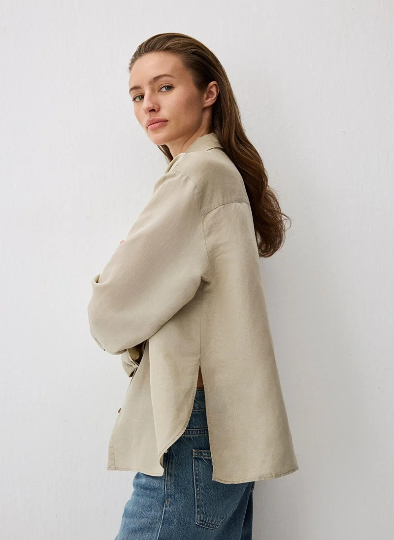 MAVI Gray Tencel TM Lyocell Blend Shirt