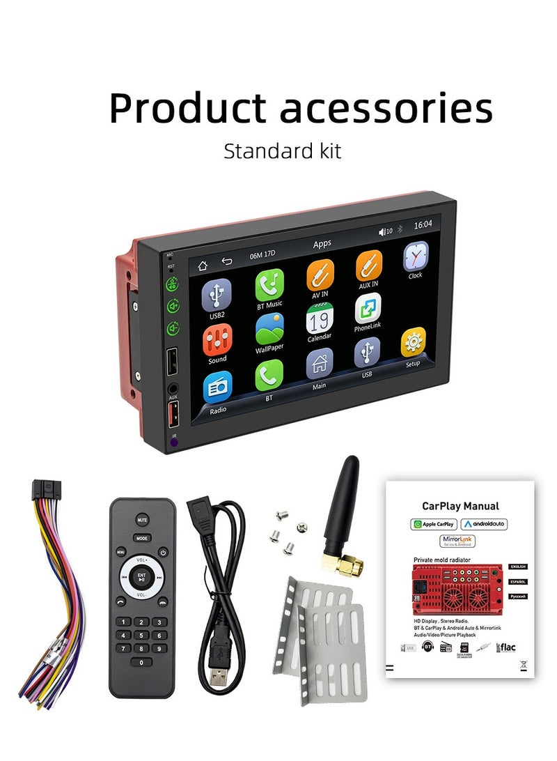 Generic 7 Inch Multi-language Car BT MP5 Player Auto Multifunctional Car Audio and Video Player Auto Multi-media Player Radio Receiver  - Image 2