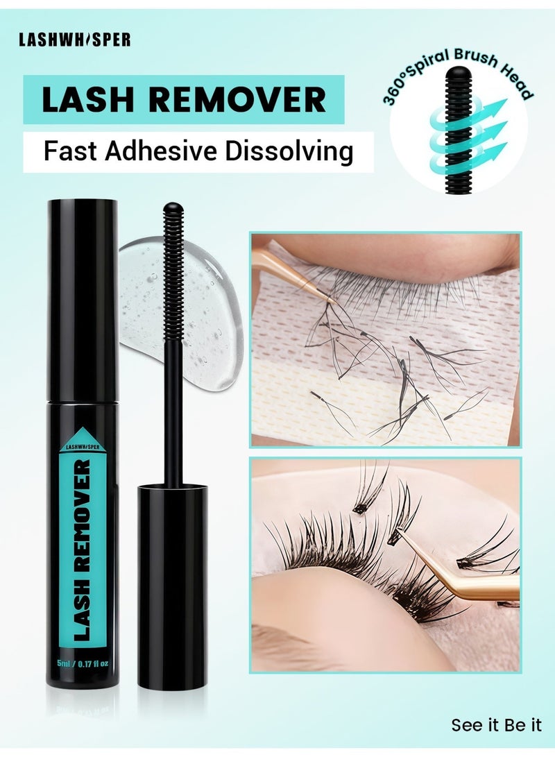 DIY Lash Extension Tool Kit, 2 In 1 Bond & Seal Eyelash Glue 10ml With Lash Remover, Tweezers & 10 Lash Brushes, Waterproof Long Lasting, Easy To Apply - Image 5