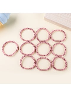 10-Piece Bowknot Hair Tie Set Girly Twist Pink 10 Pack